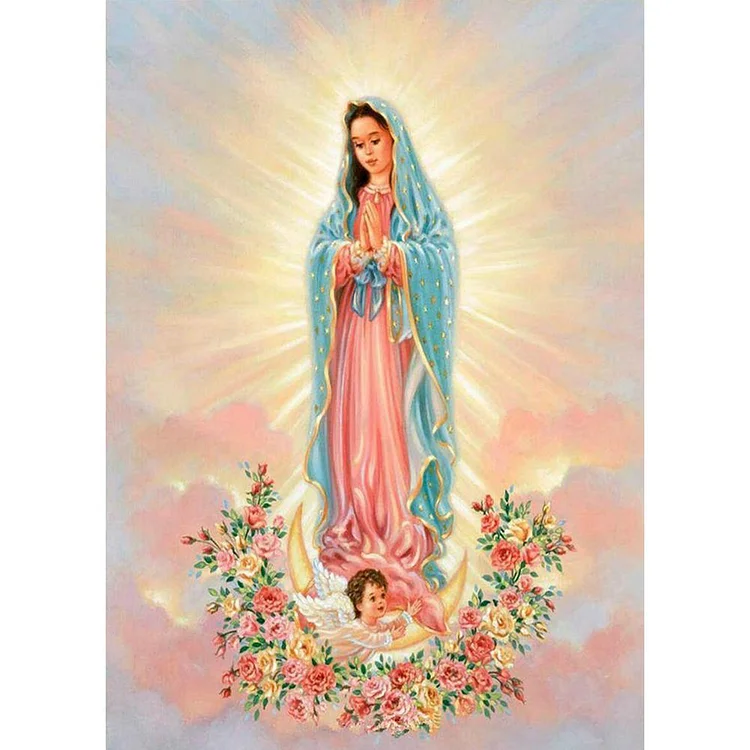 Saint Maria+Baby - Full Round Drill Diamond Painting - 30x40cm(Canvas)