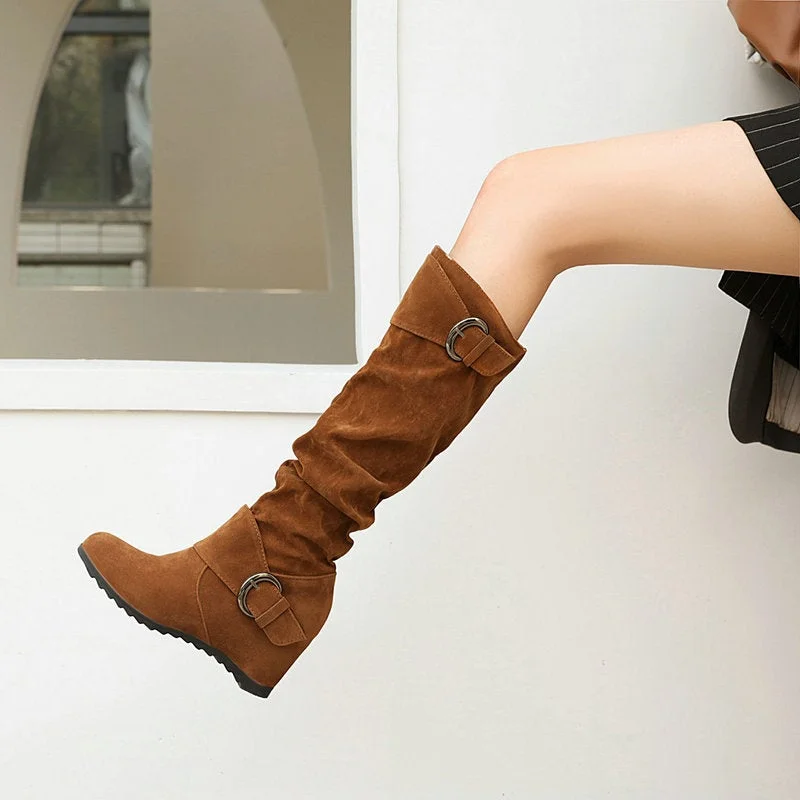 Women's Flannel High Boots Knee-length Boots