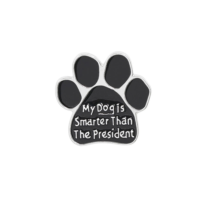 Cartoon Style Cute Classic Style Pin Cartoon Paw Print Alloy Stamping Stoving Varnish Plating Unisex Brooches Collar Pin