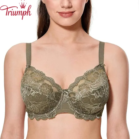 Triumph - 3 piese 🔥Sutien de damă cu acoperire completă, fără armătură, din dantelă