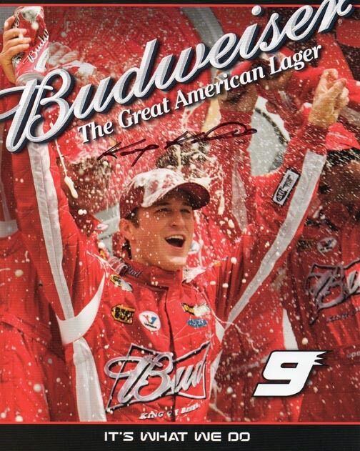 *KASEY KAHNE*SIGNED*AUTOGRAPHED*Photo Poster painting*CARD*NASCAR*BUDWEISER*COA*8 X 10