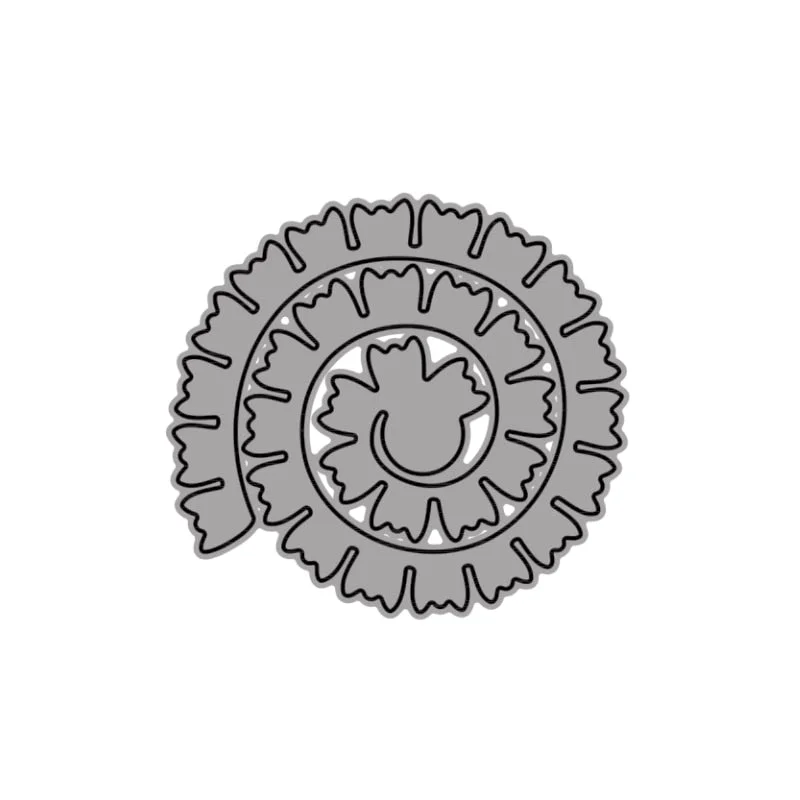 Spiral Flower Metal Cutting Dies for DIY Scrapbooking Album Paper Cards Decorative Crafts Embossing Die Cuts Christmas 2021new