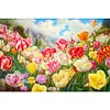 5D DIY Full Round Drill Diamond Painting Blooming Tulip Field Kit Home Decor