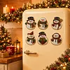 6pcs DIY Cute Snowman Charms Pearls Diamond Painting Fridge Magnet Christmas Decor
