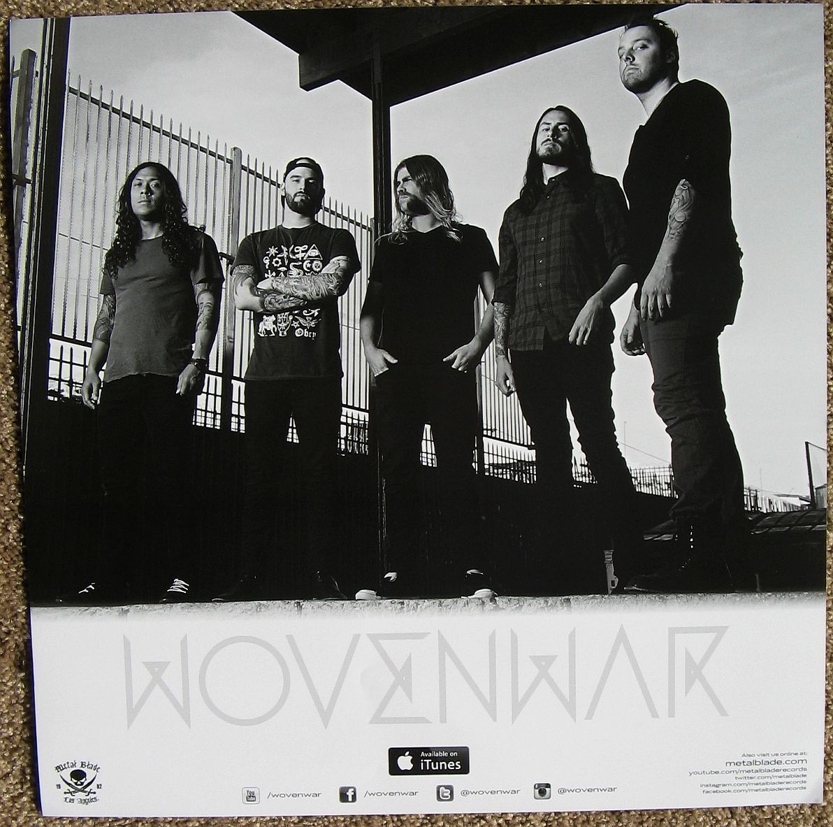 WOVENWAR Album POSTER 2-Sided Self-Titled Debut 12x12