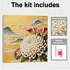 DIY Pearl Painting Chrysanthemum for Home Wall Decor with Frame(30x30cm)