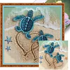 Turtle-Full Embroidery 3 strands 11CT Stamped Cross Stitch-40*40CM