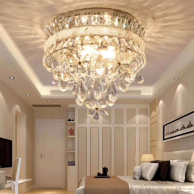 New Creative LED Crystal Pendant Lights Round Dining Room Lamp Modern Indoor Lighting For Living Room Kitchen Cafe Kids Room