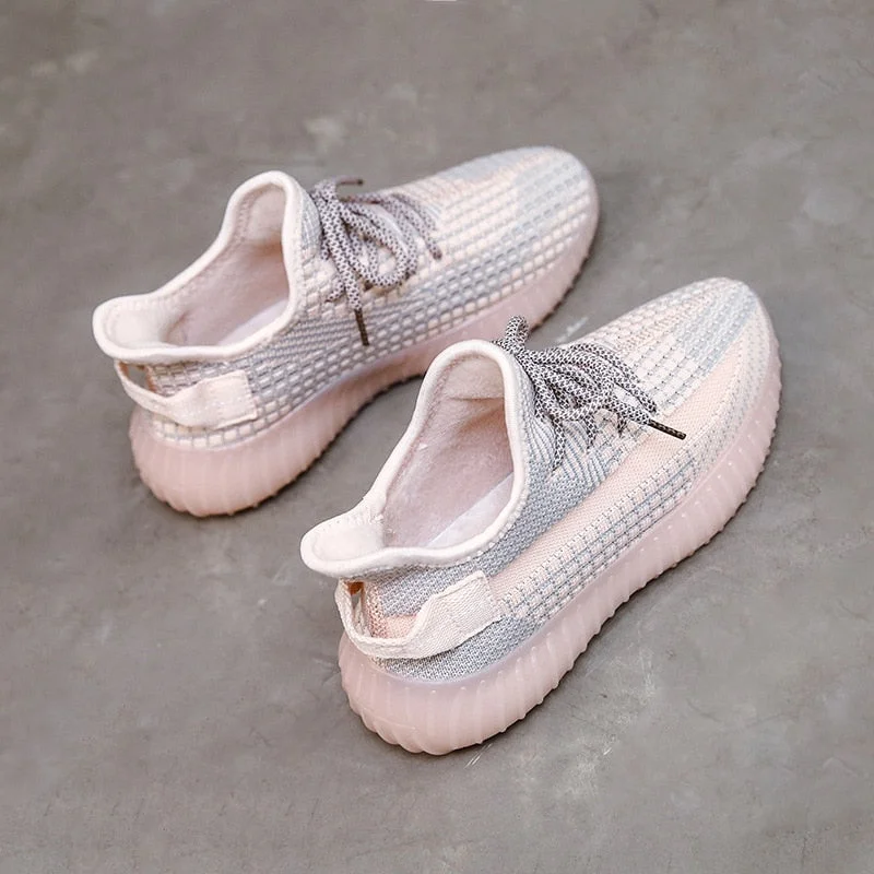 Trend Shoes Sports 2020 Winter Season New Korean Version Plus Velvet Couple Shoes Flying Woven Cover Warm Shoes