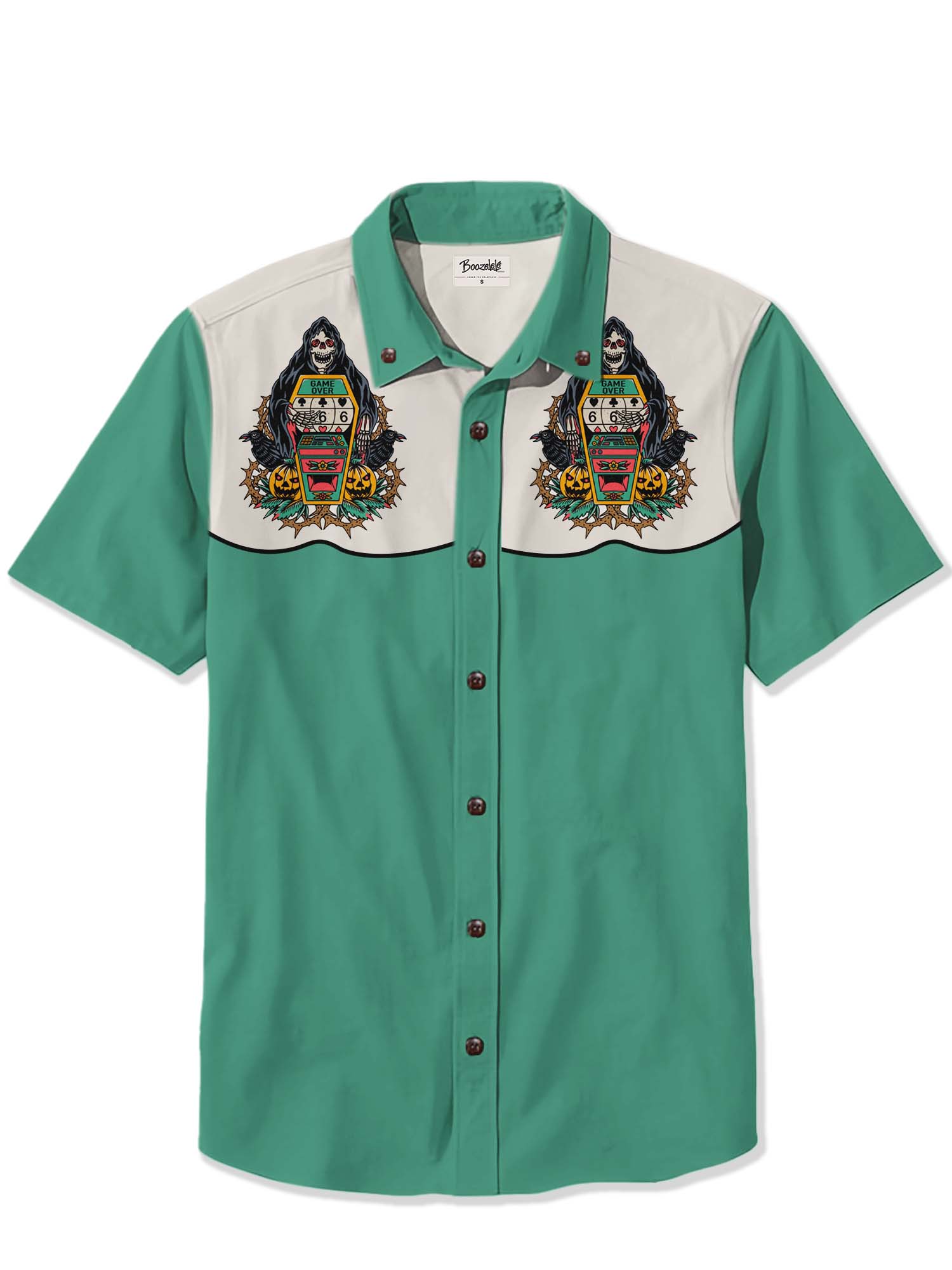 【ILLUSTRA.13 X Boozelele】Death'S Gambling Game - 100% Cotton Shirt