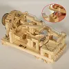 DIY Mortise and Tenon Wooden Marble Run Building Block Toy, Mechanical Model, Educational and Creative Assembly, Handmade Wooden Craft, Home Decoration, and Educational Gift