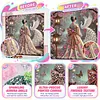 Sakura Garden Hanfu Lady Special Shaped DIY Partial Drill Diamond Painting Kit for Adults Beginners Home Decor Diamonds Paintings Gem Art 30x30cm