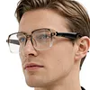 BT6.0 AI Transparent Smart Glasses 156 Languages Intelligent Translator Eyeglasses Type-C Charging HiFi Stereo Headset Glasses for Business Travel Meeting