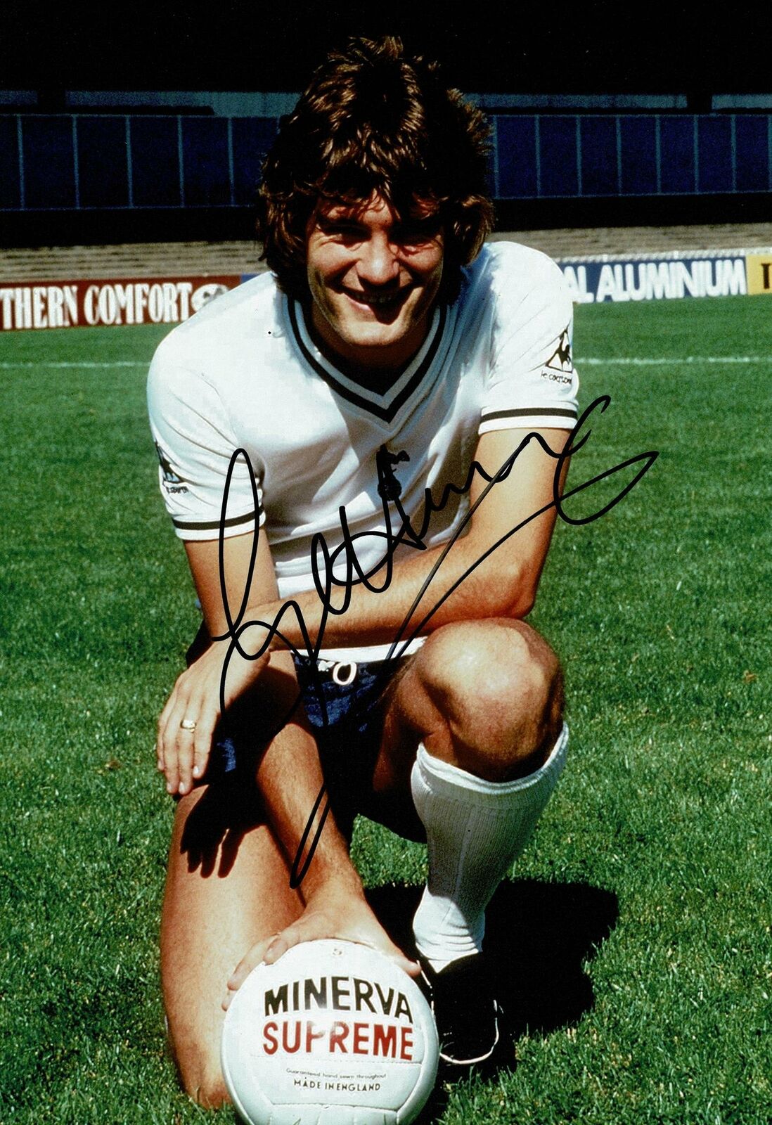 Glenn HODDLE SIGNED 12X8 Photo Poster painting Genuine Tottenham Hotspur AFTAL COA (1465)