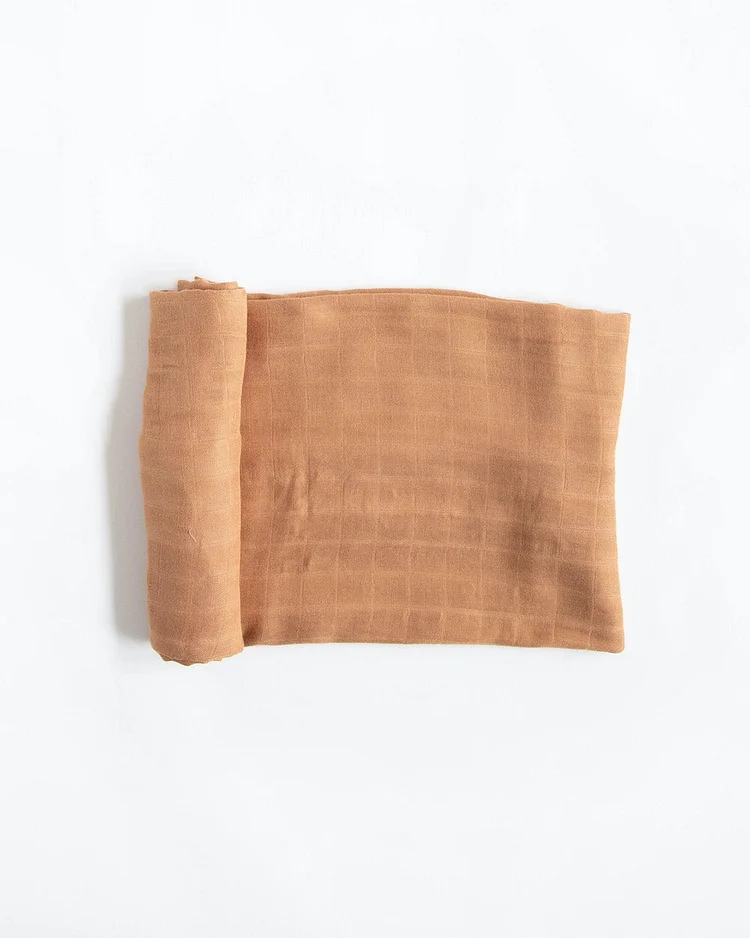 Deluxe Muslin Swaddle Blanket - Caramel