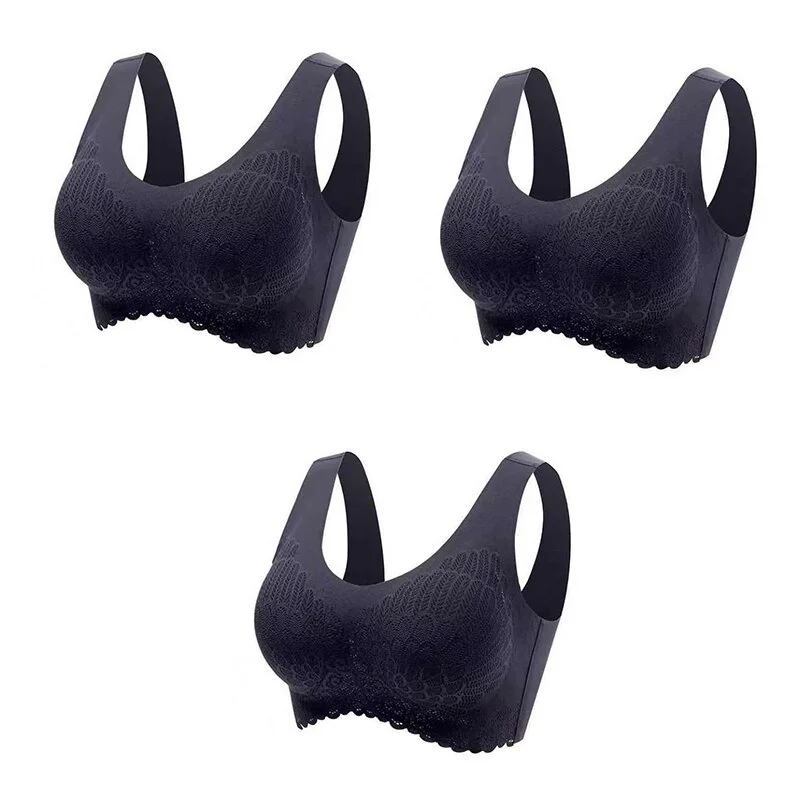 Billionm pcs/lot Women Latex Bra Seamless Bras For Women Underwear Push Up No Trace Bralette With Pad Vest Comfort Top Sport Bra