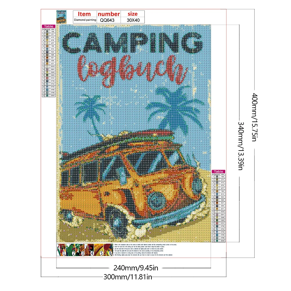 Full Round Diamond Painting 30*40cm - Summer Atmosphere Car