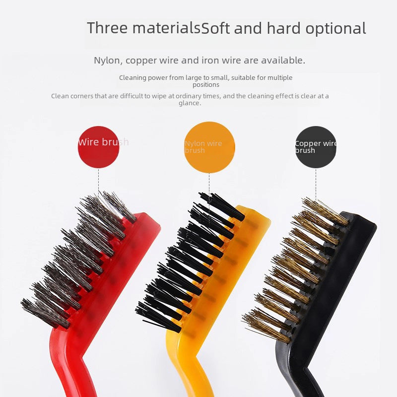 Japan Gas Stove Cleaning Brush 3 Pack Kitchen Supplies Range Hood Stove Cleaning Tool Steel Wire Small Brush