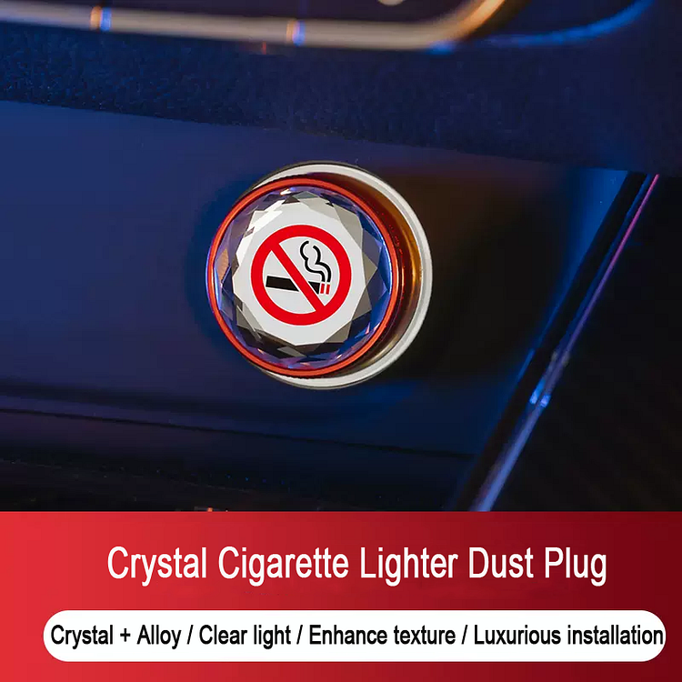 Crystal Car Cigarette Lighter Dust Cover