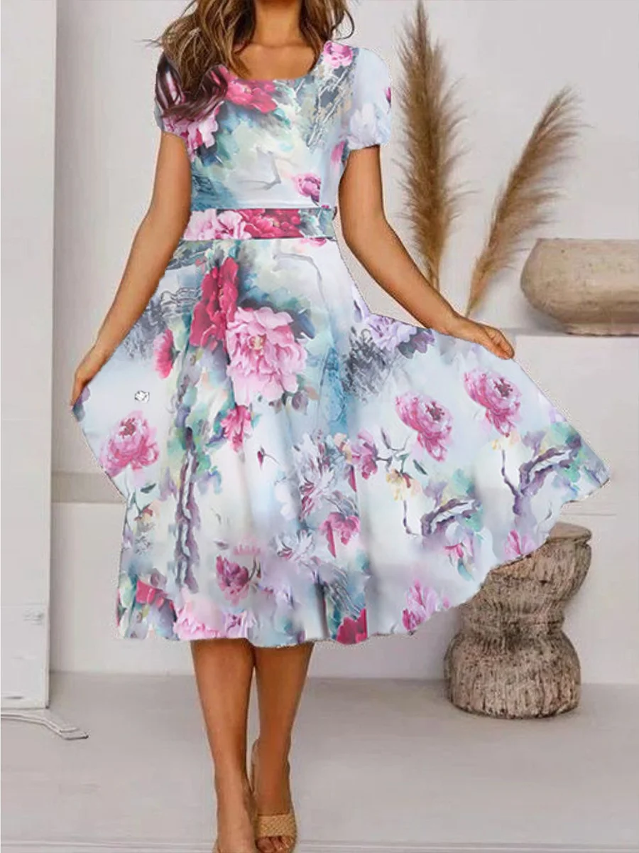 Elegant Floral Fashion Dress