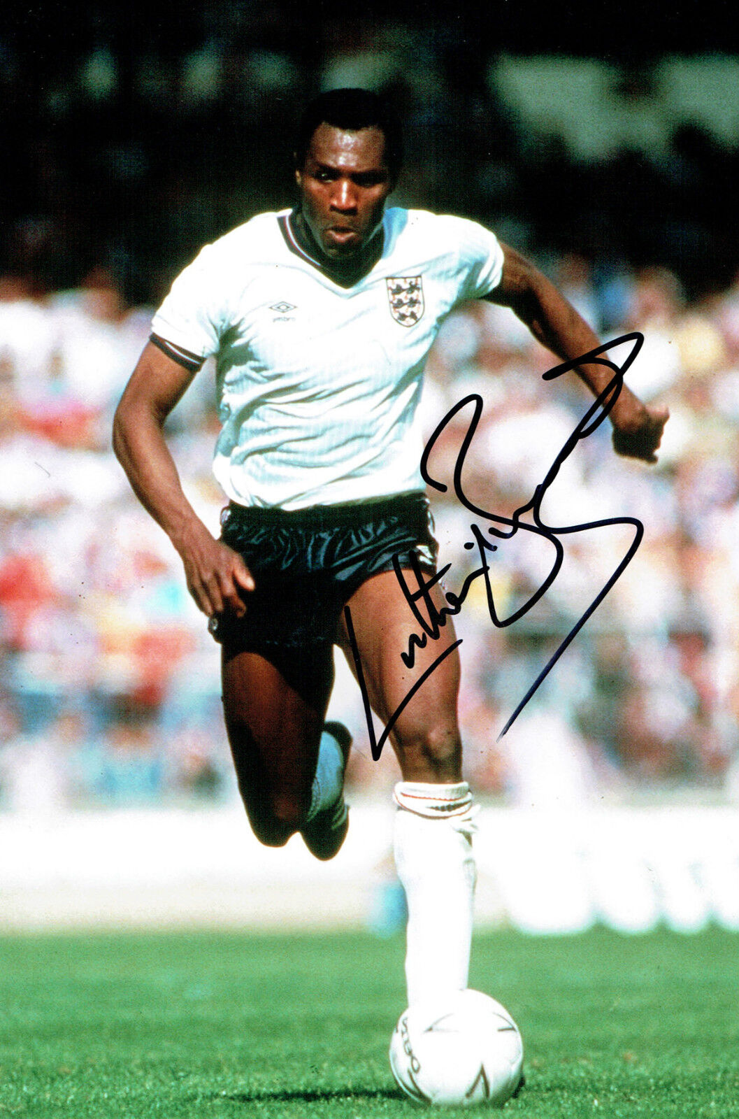 Luther BLISSETT SIGNED Autograph 12x8 Photo Poster painting Watford & England Legend AFTAL COA