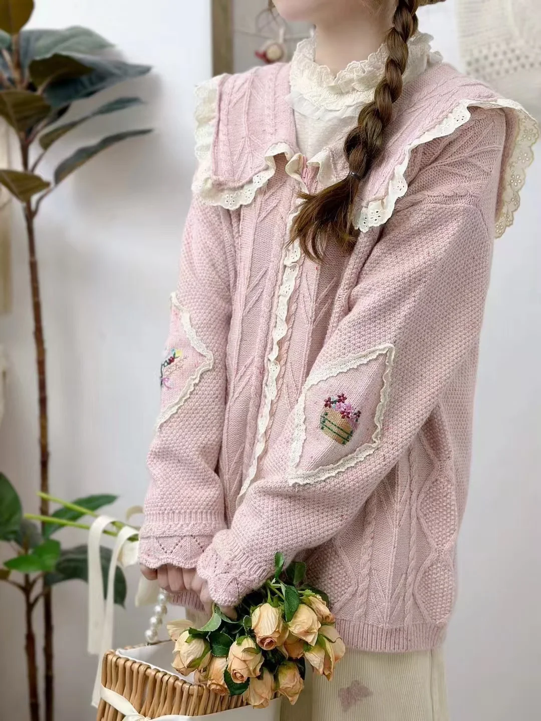 Chicfifth Sweater Women Winter Long Sleeve High Quality Autumn Vintage Top Knitted Cardigan