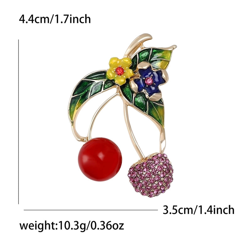 Lady Pin Cherry Alloy Women’s Brooches