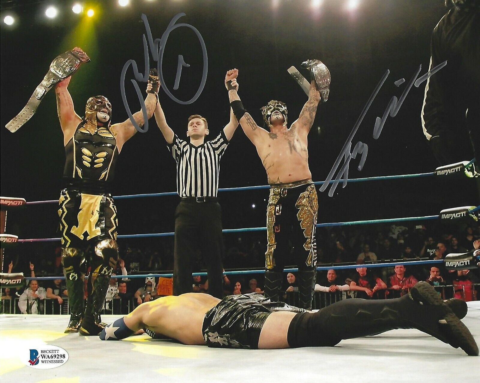 Pentagon Jr & Rey Fenix Signed 8x10 Photo Poster painting BAS Beckett COA AEW AAA Autograph 0M 6