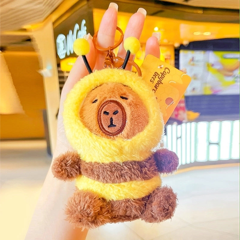 Cartoon Style Bee Plush Women’s Bag Pendant Keychain