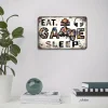 3pcs - Play Game Do Not Disturb Warning Vintage Metal Signs(12*16Inch)  