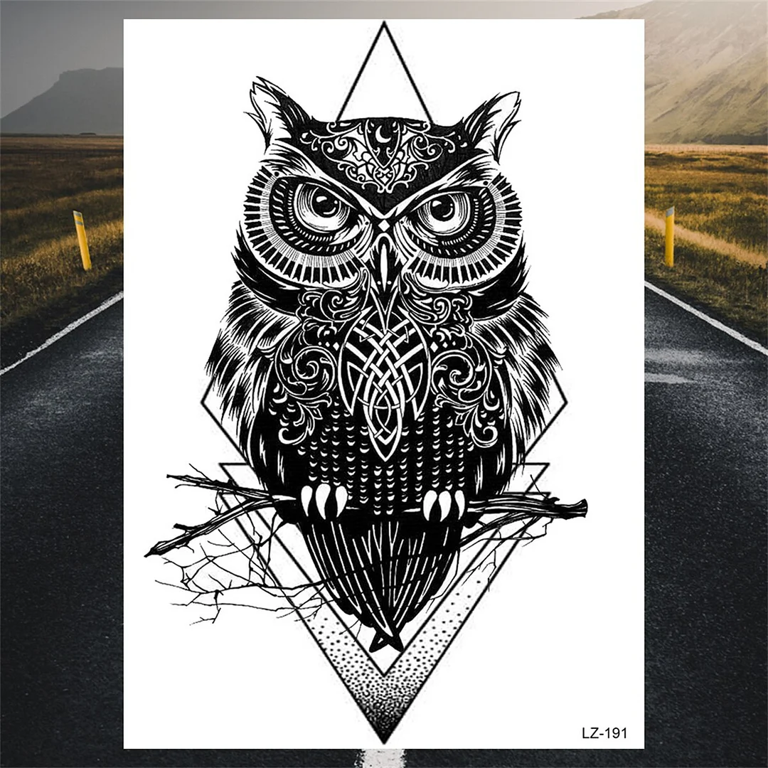 Sdrawing Cuttlefish Skeletion Scary Temporary Tattoos For Men Women Pirate Tiger Skull Totem Fake Tattoo Sticker Tatoos Octopus