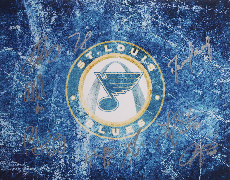 2011-2012 St.Louis Blues Signed Autographed 11x14 team logo Photo Poster painting COA GFA