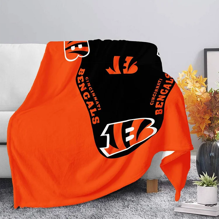 Cincinnati Bengals Polynesian Print Custom Flannel Blanket