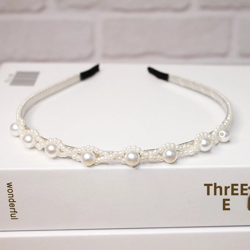 New Pearl Headband Women Korean Internet Celebrity Headband Hair Clip Women’s Simple Elegant Pressed Hair Clip Headwear