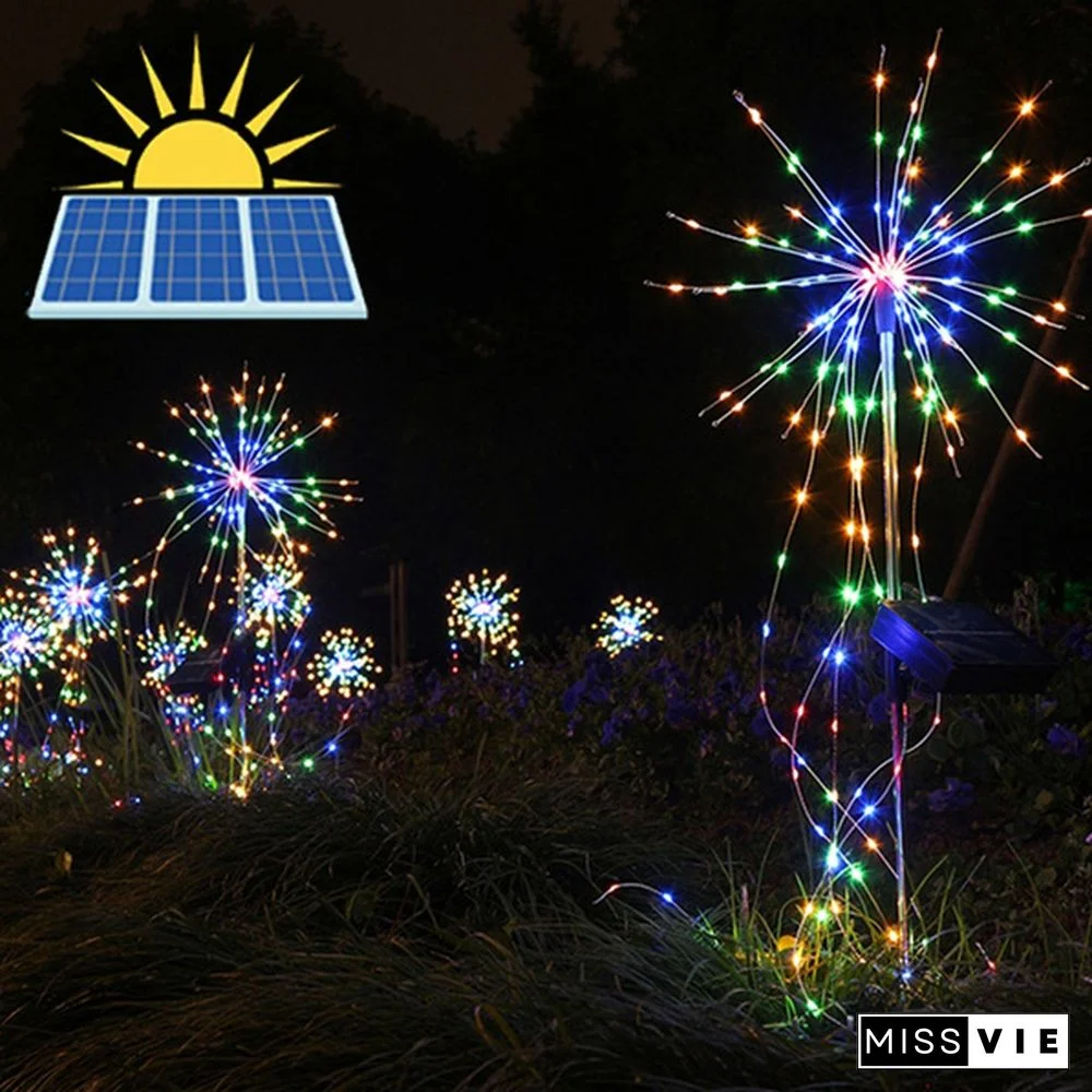 2PCS Solar Powered Garden Lights Outdoor Grass Globe Dandelion Lamp for Lawn Landscape Garden Holiday 1/2PCS