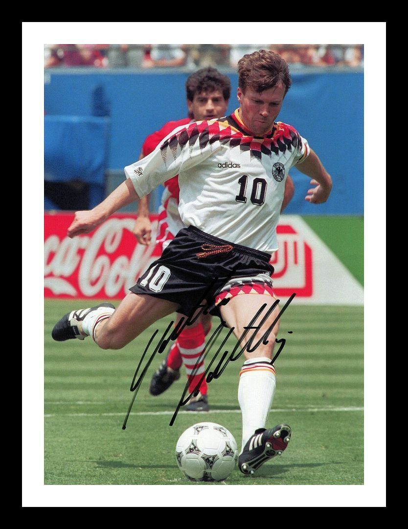 Lothar Matthaus - West Germany - Italia 90 Autographed Signed & Framed Photo Poster painting