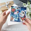 6pcs Diamond Painting Xmas Snowman Greeting Cards Congratulations Cards & Gifts