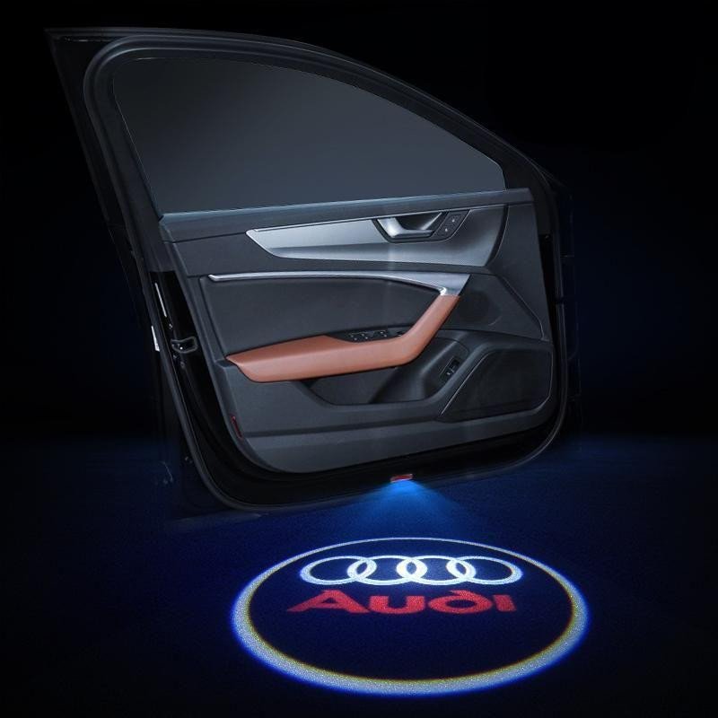 Audi Sline Logo LED Laser Projector Car Door Welcome Ghost Courtesy Shadow Light voiturehub dxncar