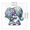 Hydrangea Gnome-11CT Stamped Cross Stitch 45*45cm/17.72*17.72in