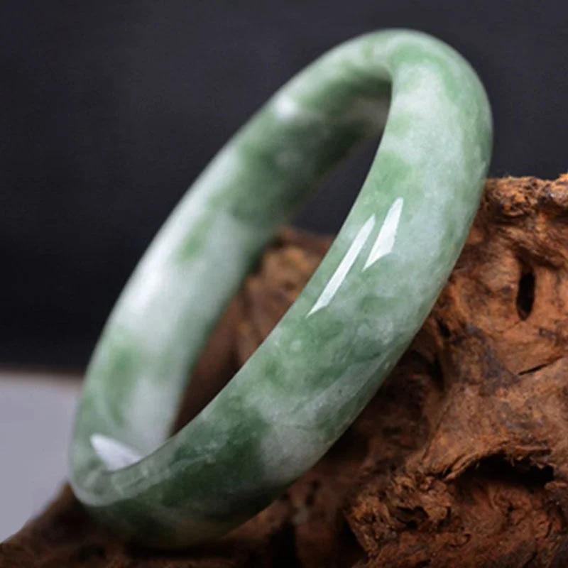 Authentic Grade A Natural Jade Bracelet Bangle - Healing Jewelry with Genuine Jade Stones - Perfect Gifts for Her or Him