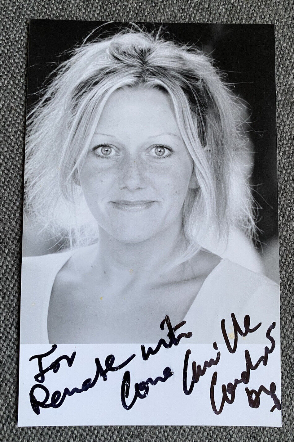 Camille Coduri Autograph Card 9 X 14 CM Autographed