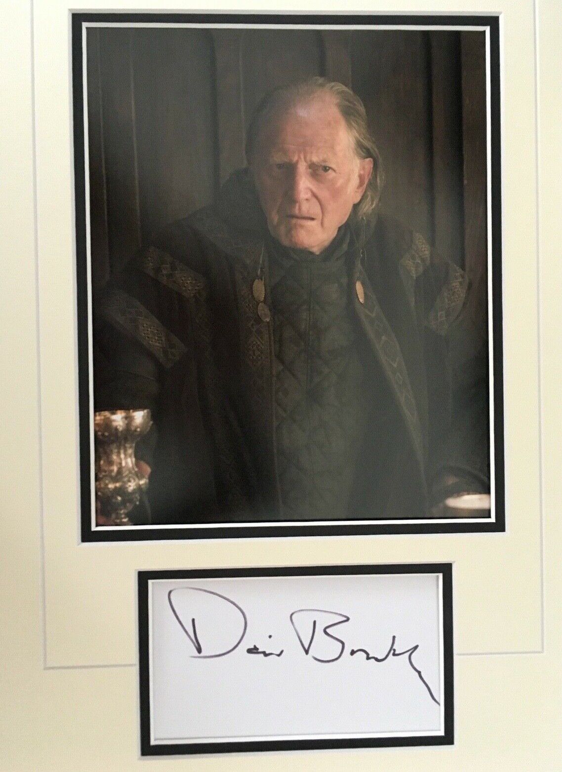 DAVID BRADLEY - GAME OF THRONES ACTOR - EXCELLENT SIGNED COLOUR Photo Poster painting DISPLAY