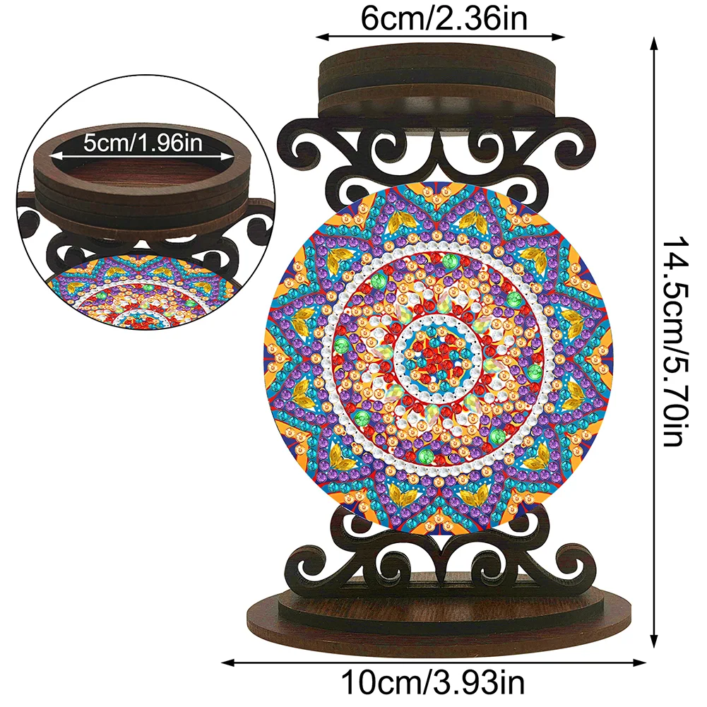 DIY Mandala Diamond Painting Candle Holder Ornaments Aromatherapy Candle Holder