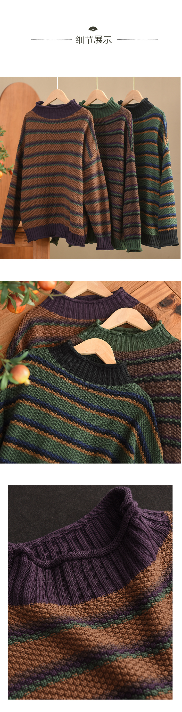 Chicfifth Sweater Women Winter Long Sleeve High Quality Autumn Vintage Top Knitted Cardigan