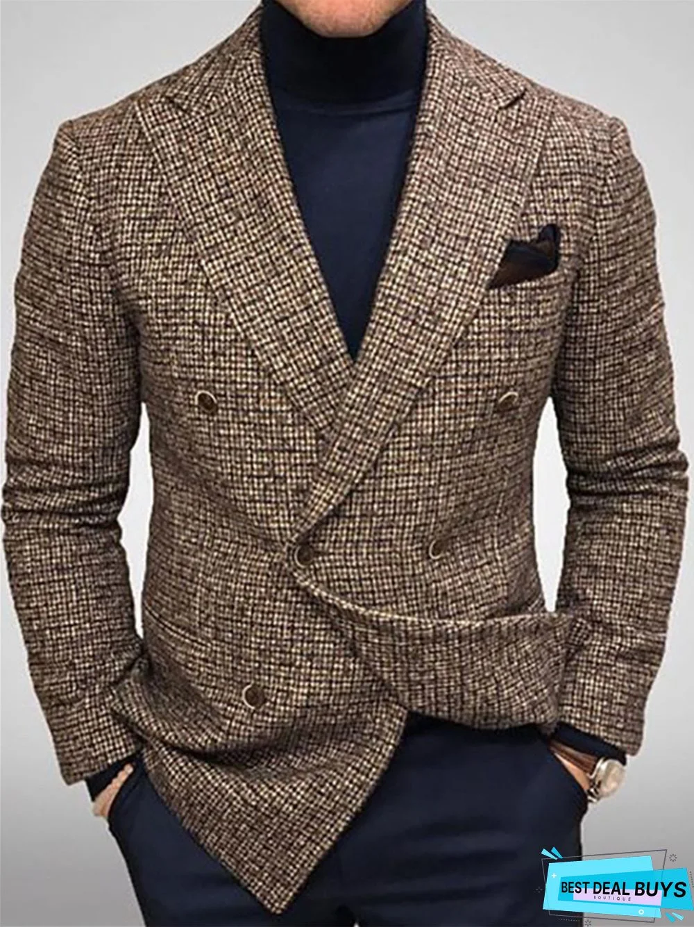 Men's Solid Casual Suit Coat