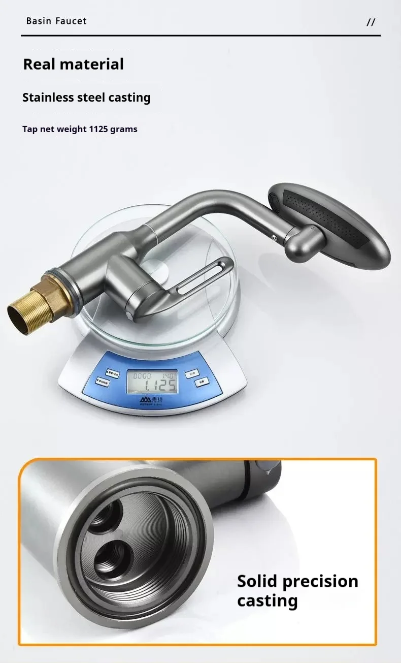 Single-Handle Modern Stainless Steel Flying Saucer Bath Shower Faucet Multifunctional Space Rain Jet Hot Cold Bathroom Villa