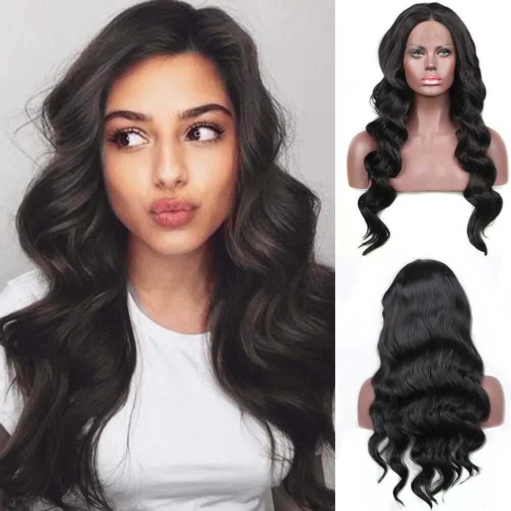 Wig Female Black Wavy Curls