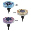 4Pcs LED Mosaic Solar Disk Light IP44 Waterproof Decorative Driveway Lamps Solar-Powered Ground Mosaic Disk Lamp for Outdoor Walkway Patio & Lawn