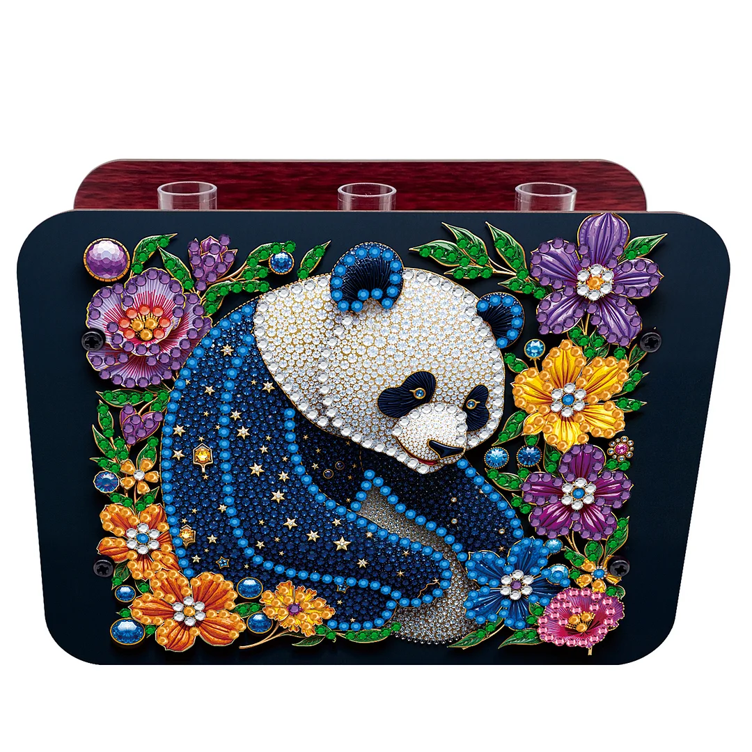 Gem Panda DIY Diamond Painting Wooden Tube Vase for Adults Gift Idea Home Decor