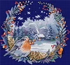 2pcs 14CT Stamped Cross Stitch - Bullfinch(35*33cm)、[Everydayedeals]